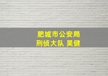 肥城市公安局刑侦大队 吴健